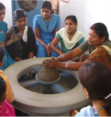 Sanidhya - Women learning pottery